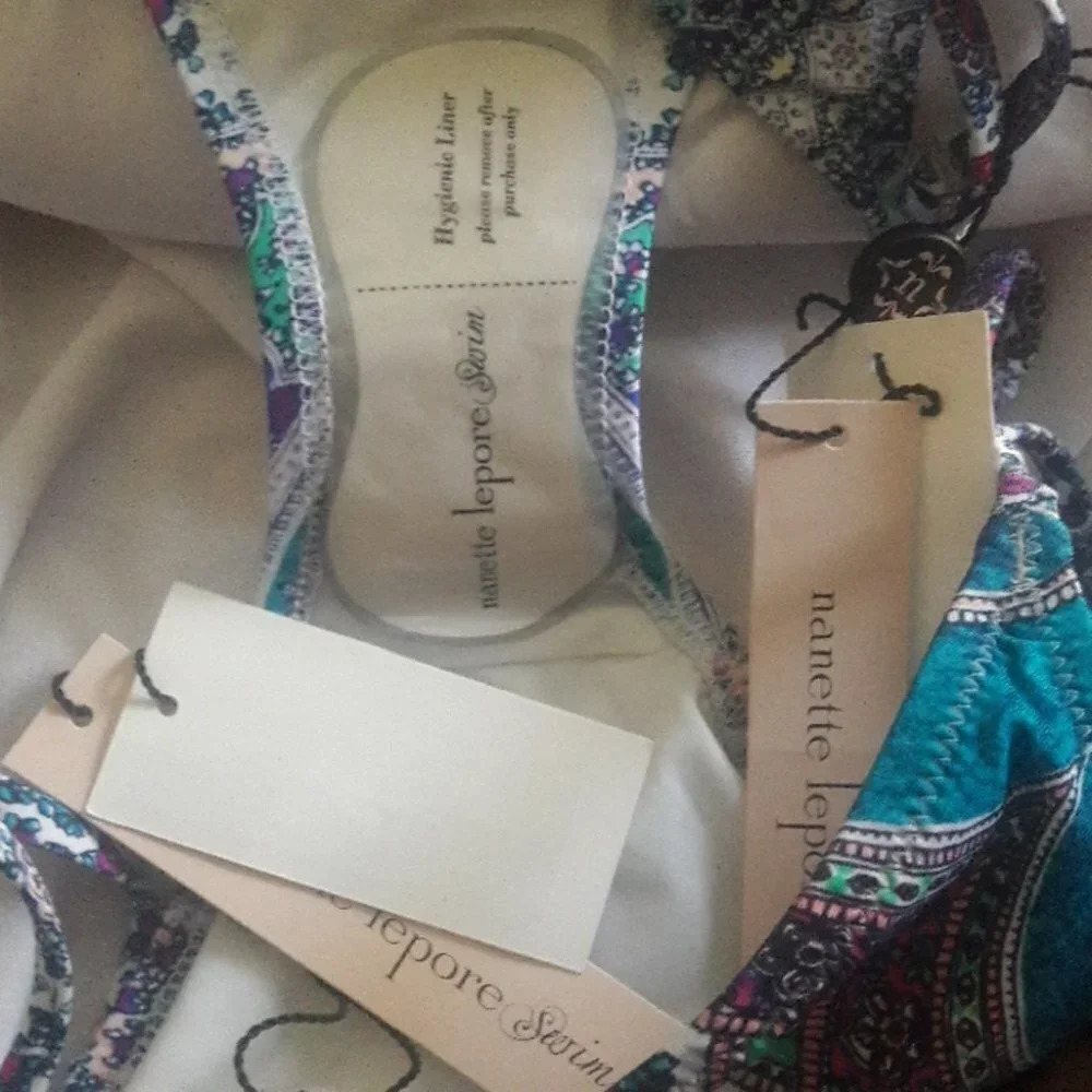 Nanette Lepore Swim Bikini Suit Paisley XS NWT - Picture 4 of 7